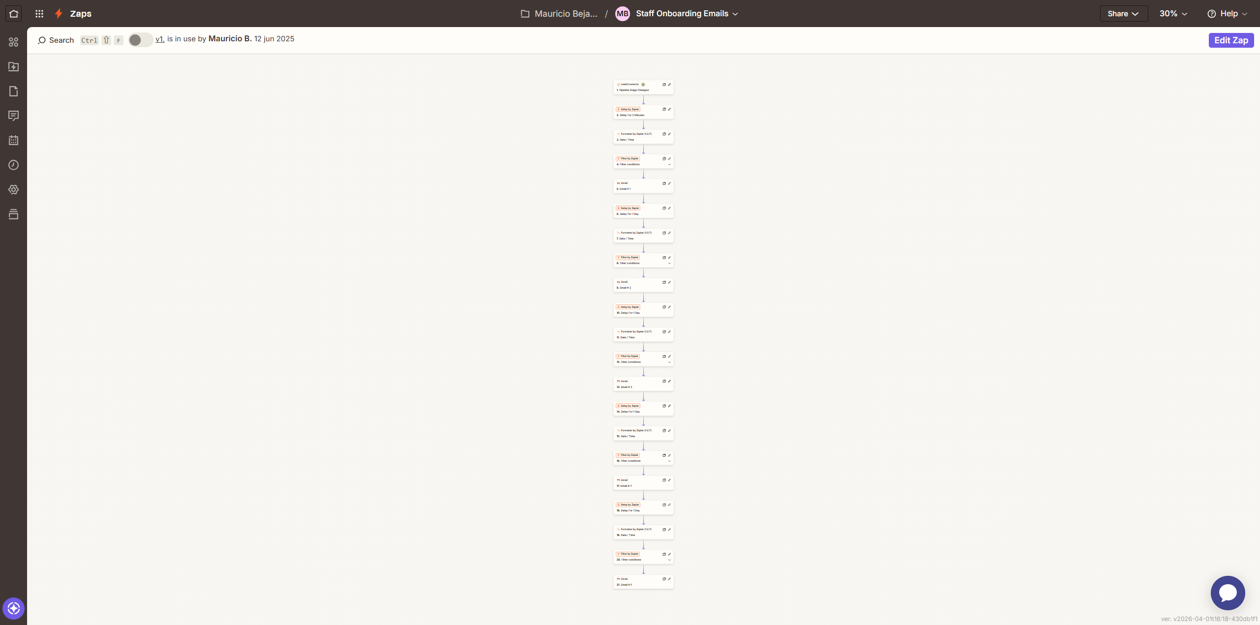 Anonymous Zapier automations